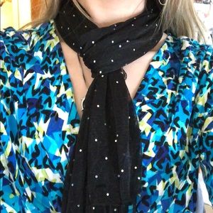 black silk scarf